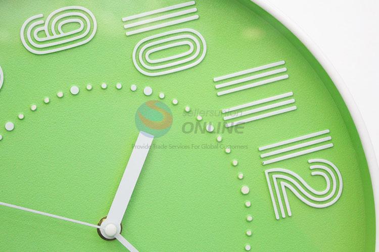 Modern Design Fresh Green Decorative Plastic Wall Clock