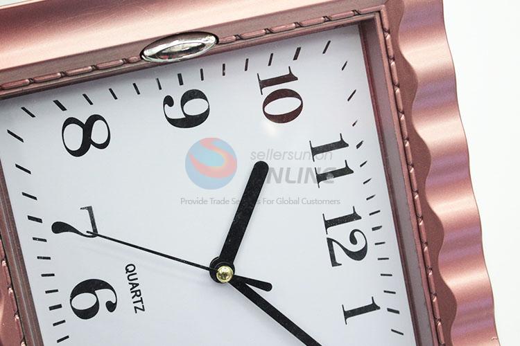 Fashion Pink Color Square Wall Clock