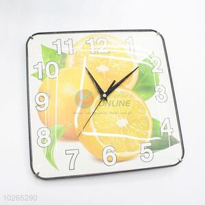 Lovely Orange Printed Modern Decorative Wall Clock