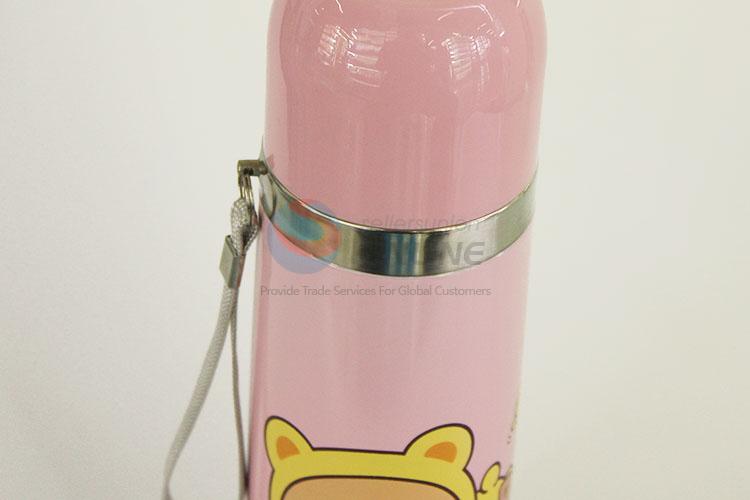 Top Quality Pink Color Cartoon Cat Pattern 304 Stainless Steel Vacuum Cup Portable Water Bottles