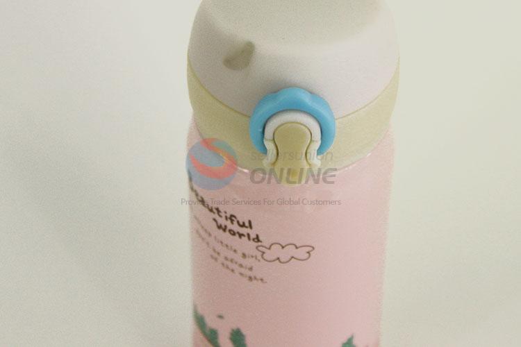 Pink Color Cartoon Pattern Water Bottle 201 Stainless Steel Vacuum Cup Portable Water Bottles