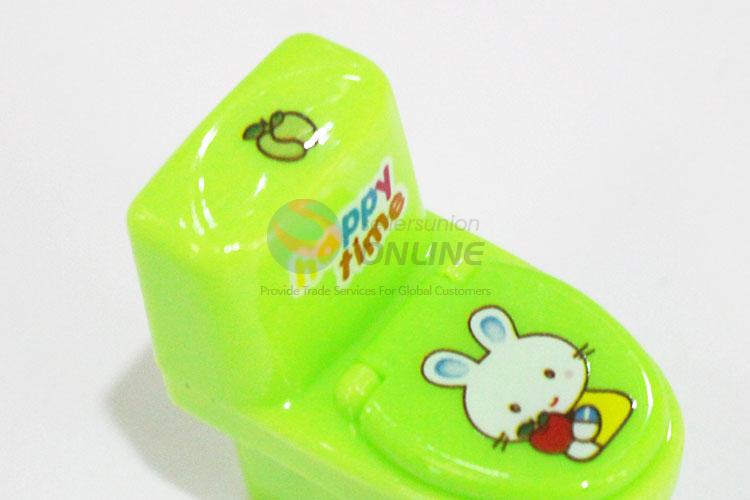 Good quality low price closestool shape 4pcs pencil sharpeners