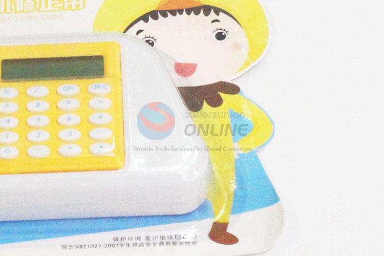 China factory price cute 2pcs correction tapes with calculator