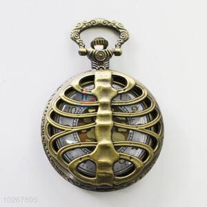 Fashion Hollow Out Design Vintage Bronze Metal Pocket Watches