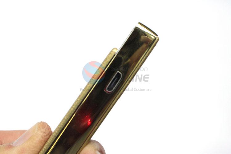 Factory High Quality Golden Stainless Iron USB Lighters for Sale