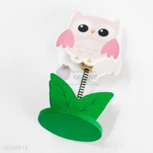 Top Quality Cartoon Owl Shaped Wooden Message Clips