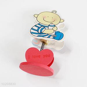 Cute Mini Cartoon Baby Wooden Clips for Photo Clips