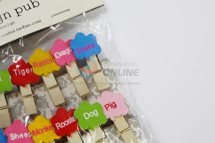 New and Hot New Colorful Flower Shaped Paper Clip/ Wooden Clip for Wedding Party