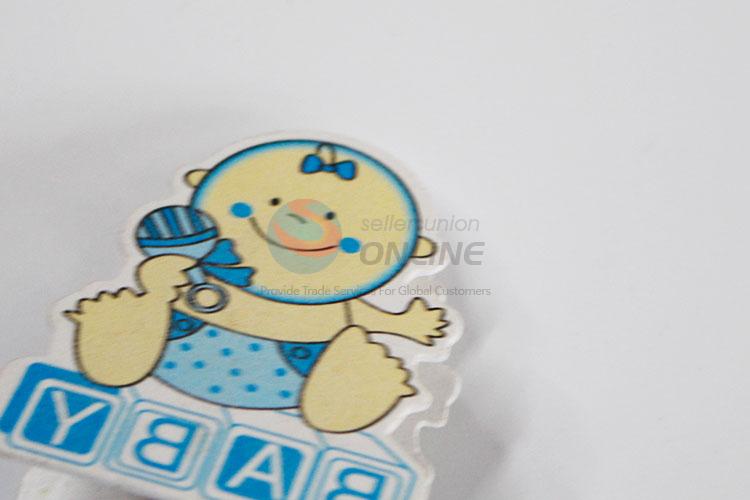 Cute Style Cartoon New Baby Shaped Wooden Desktop Decoration