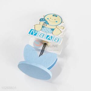 Cute Style Cartoon New Baby Shaped Wooden Desktop Decoration