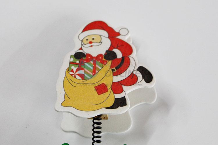 Fashion Style Cute Cartoon Santa Claus Wooden Desktop Digurines