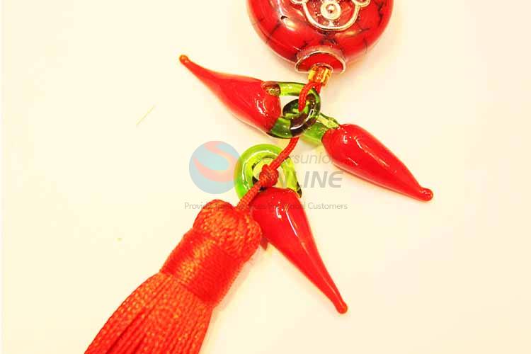 Chili Pendant Hanging Deoration with  Fortunate Beads