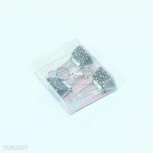 Beautiful cheap 3pcs colorful stars printed binder clips