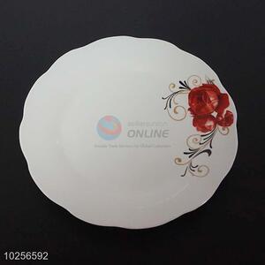 Custom hot sale flower printing ceramic food bowl 23*2*14cm