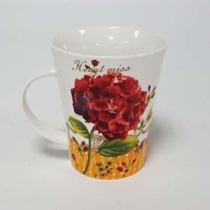 Top quality flower printing ceramic cup for sale