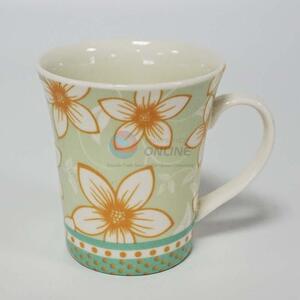 New arrival flower printing ceramic cup for sale