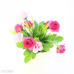 Customized cheap newest artificial flower pot/fake potted plant