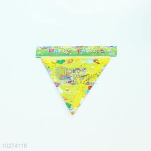 New style custom cheap paper birthday party triangle flag