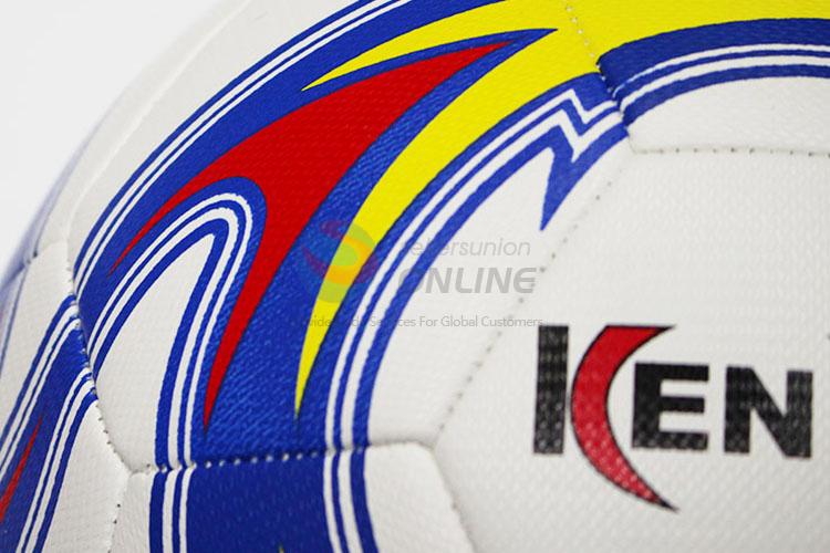 Cheap Price Artificial PU Soccer for Students, Football with Rubber Liner