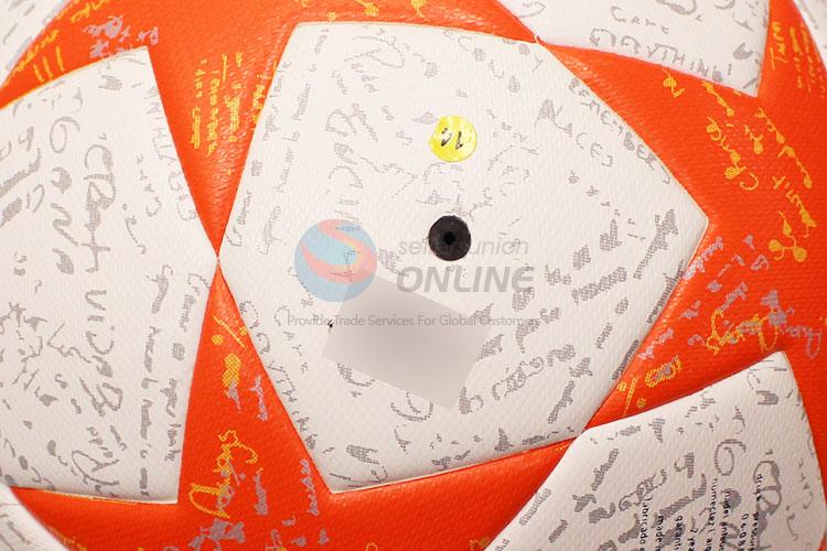 High Quality Machine Stitched Artificial PU Football Soccer with Rubber Liner