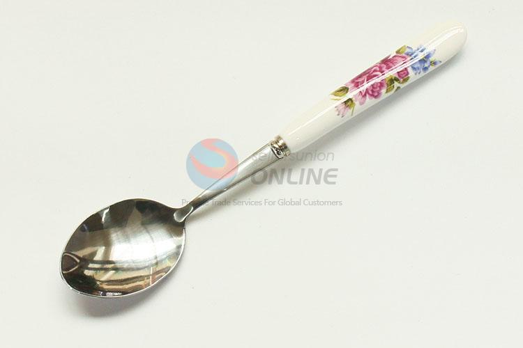 Cheap price long handle stainless steel meal spoon