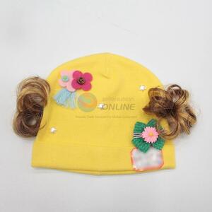 Creative patterns baby hats with hairpiece