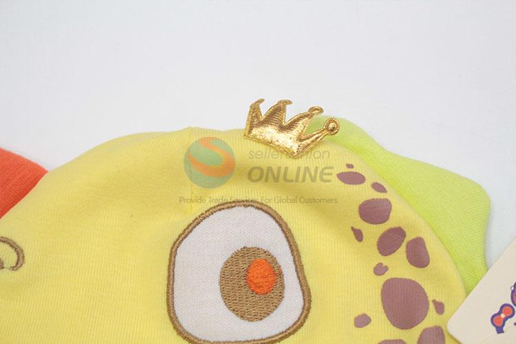 Colorful animal pattern newborn baby hats with crown