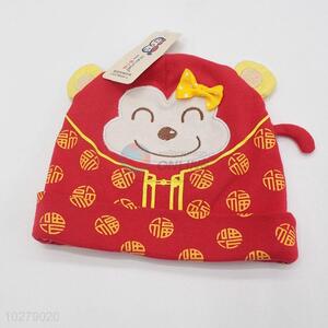 Durable monkey design newborn baby hats for female