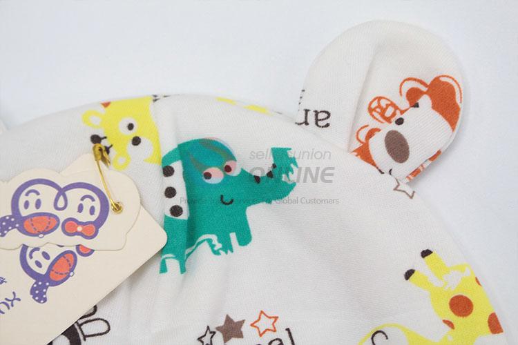 Super quality lovely pattern cotton newborn baby hats