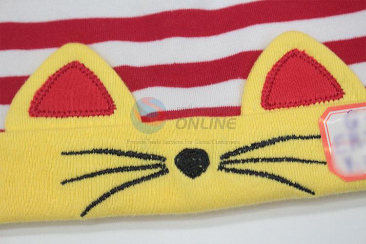 Best selling stripe cat design newborn baby hats