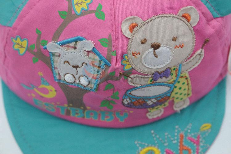 Funny bear design  baby baseball cap/sunhat