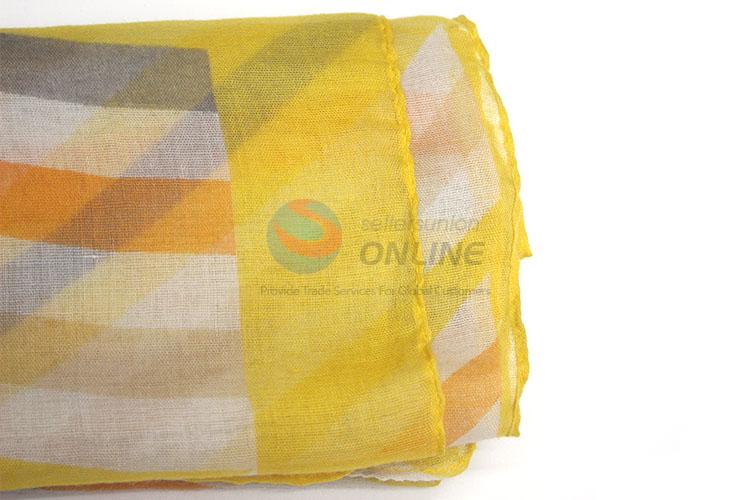 Promotional Yellow Voile Scarf for Women