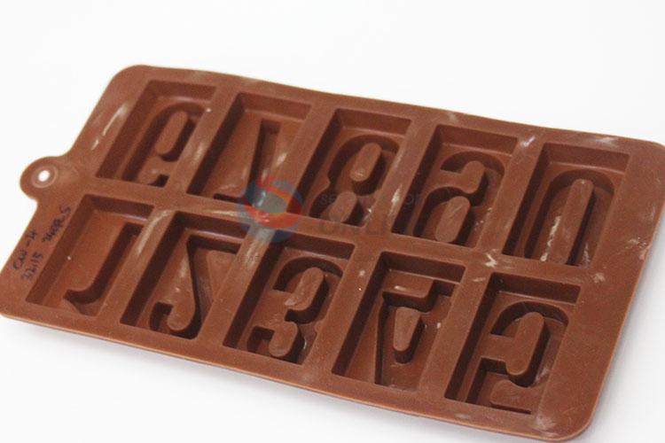 Silica Gel Number Shape Chocolate Mold Cheap Kitchen Baking Mould