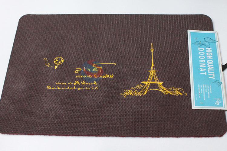 Wine Red Eiffel Tower Pattern Living Room Carpet Floor Mat