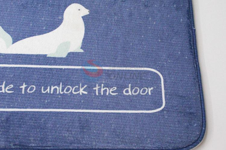 Low Price Cartoon Lovely Sea Lion Pattern Flannel Door Mat Floor Mat