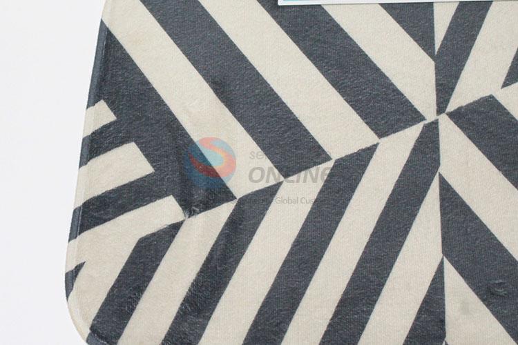 Black and White Striped Living Room Carpet Floor Mat