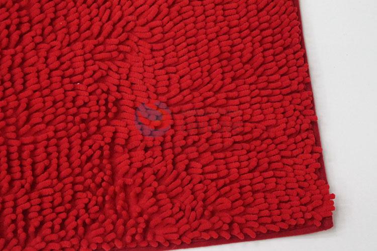 Exquisite Wholesale Red Color Plush Soft Rug Bedroom Mat