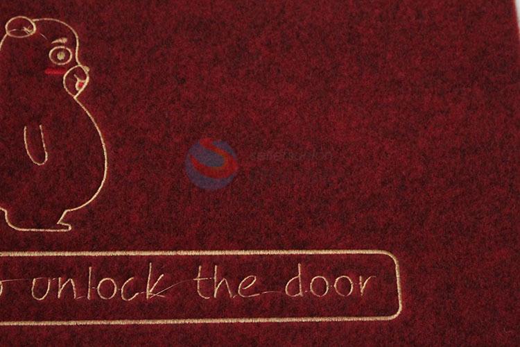 Red Color Cartoon Bear Printed Anti-Skid Door Mat Floor Mat