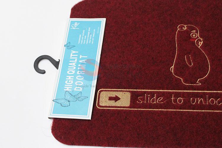 Red Color Cartoon Bear Printed Anti-Skid Door Mat Floor Mat