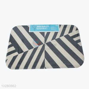 Black and White Striped Living Room Carpet Floor Mat