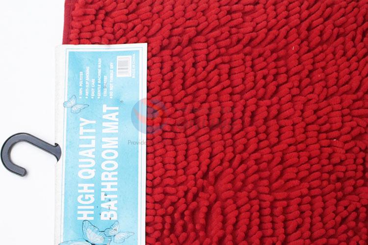 Exquisite Wholesale Red Color Plush Soft Rug Bedroom Mat