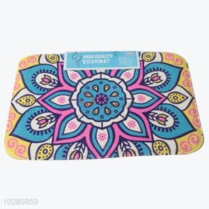 Colorful Flower Printed Rug Door Mat Floor Mat