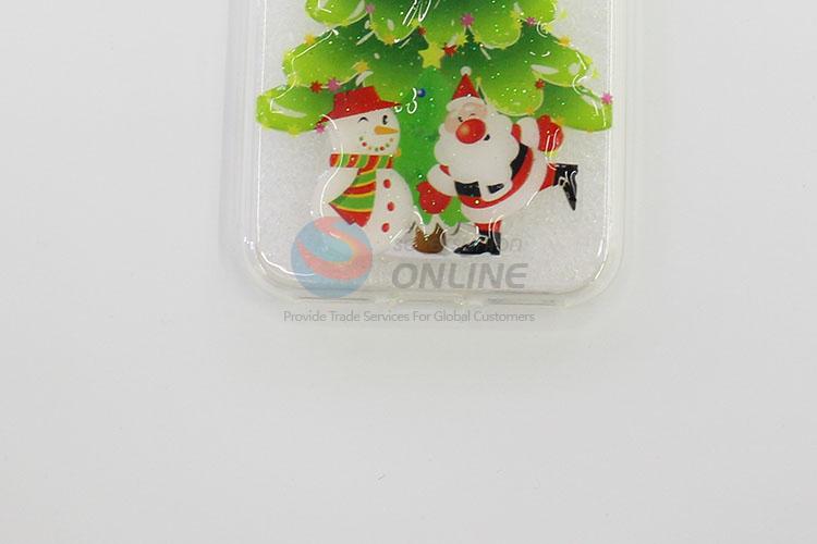 Chirstmas Tree and Snowman Printed Silicone Mobile Phone Shell for iphone