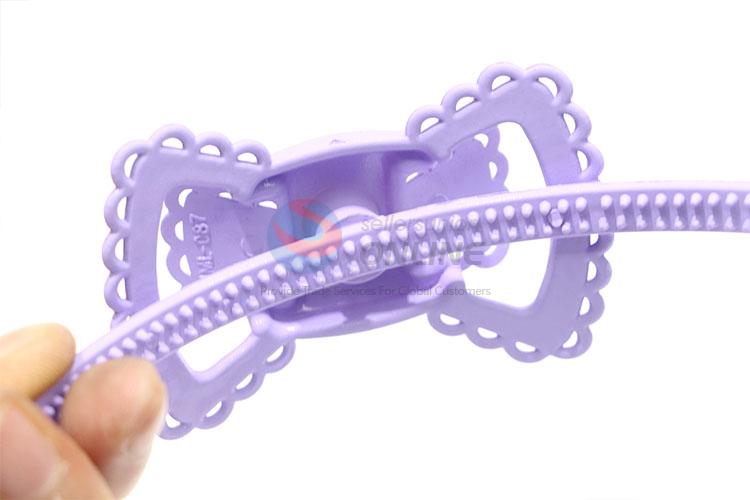 Popular Promotional Purple Bowknot Hair Clasp For Girls