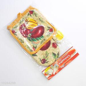 2 Pcs/Set Vegetables Pattern Gloves Microwave Oven Mitt Bakeware Potholder