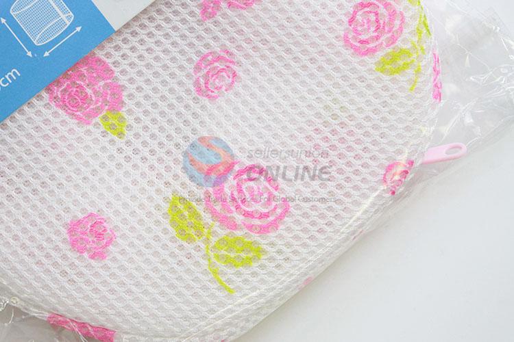 Pink Flowers Pattern Lingerie Washing Hosiery Saver Protect