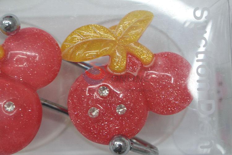 Promotional best fashionable 2pc cherry shape sticky hooks