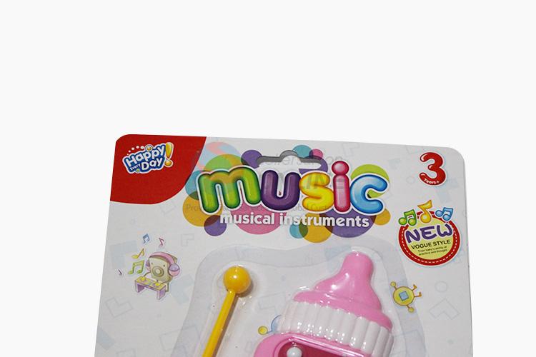 Factory sales bottom price kids toy feeding bottle music instrument