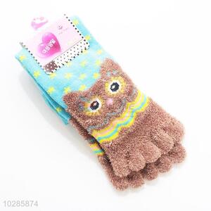 Lovely design popular women five toes socks long socks