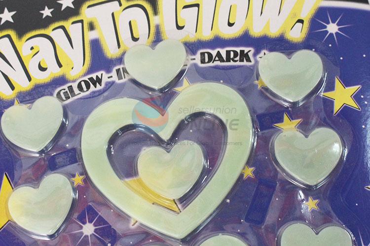 Cute low price best sales loving heart shape luminous stickers